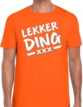 Lekker Ding fun t-shirt oranje heren XL