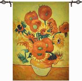 Signare Wandkleed | Vincent van Gogh | Sunflower | Zonnebloemen | 139cm x 95cm | Wandtapijt | Gobelinstof