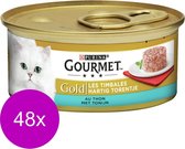 Gourmet Gold Hartig Torentje 85 g - Kattenvoer - 48 x