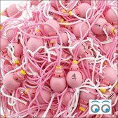 Gelukspoppetjes roze speentjes (100 stuks)