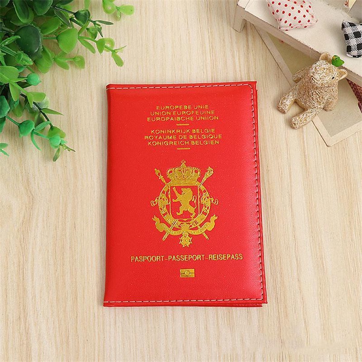 Paspoorthoesje, Rood, bescherming voor paspoort, België | bol