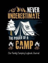 Never Underestimate the Power of a Camp Our Family Camping Logbook Journal