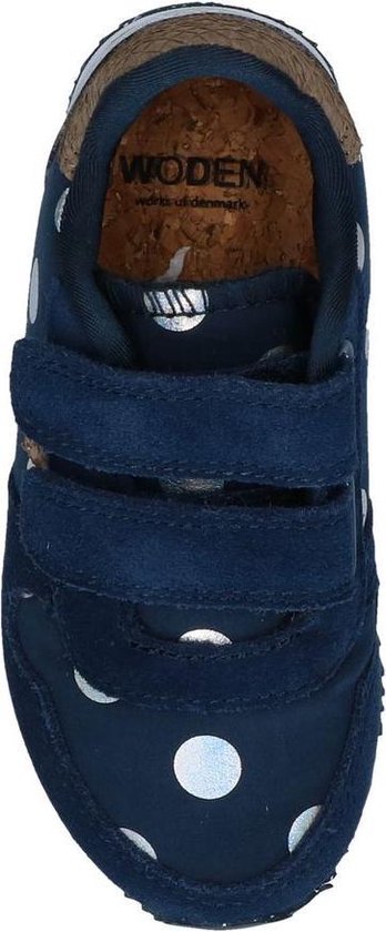 Woden Sandra Pearl Mesh Lage sneakers Meisjes Blauw - Schoenen.nl