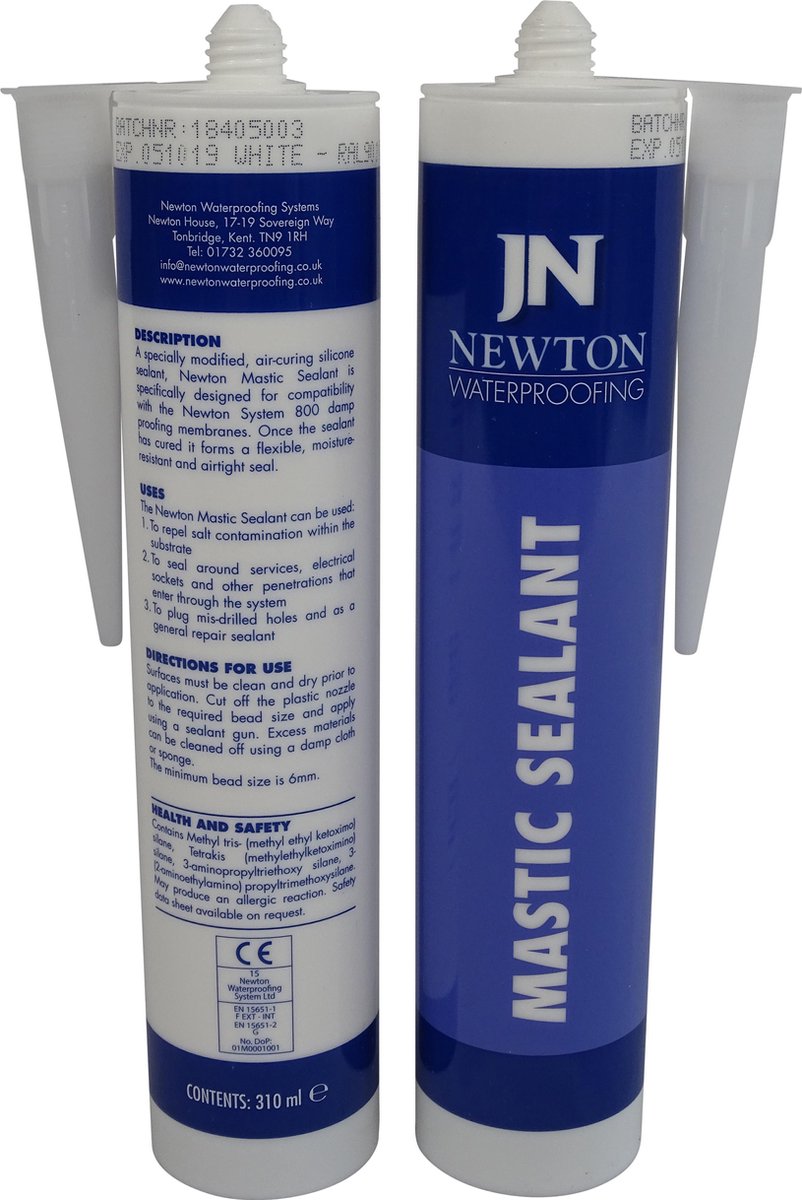 NEWTON Mastic Sealant 310ml voor afdichten Newton noppenmembranen