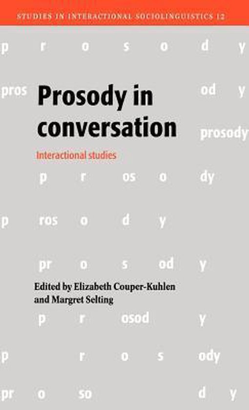 Foto: Studies in interactional sociolinguisticsseries number 12 prosody in conversation