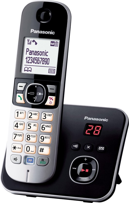 Panasonic KX-TG6821GB - Single DECT telefoon - Antwoordapparaat - Zwart |  bol.com