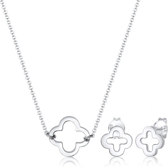 Mooie sieradenset van 925 sterling zilver verfraaid met Swarovski