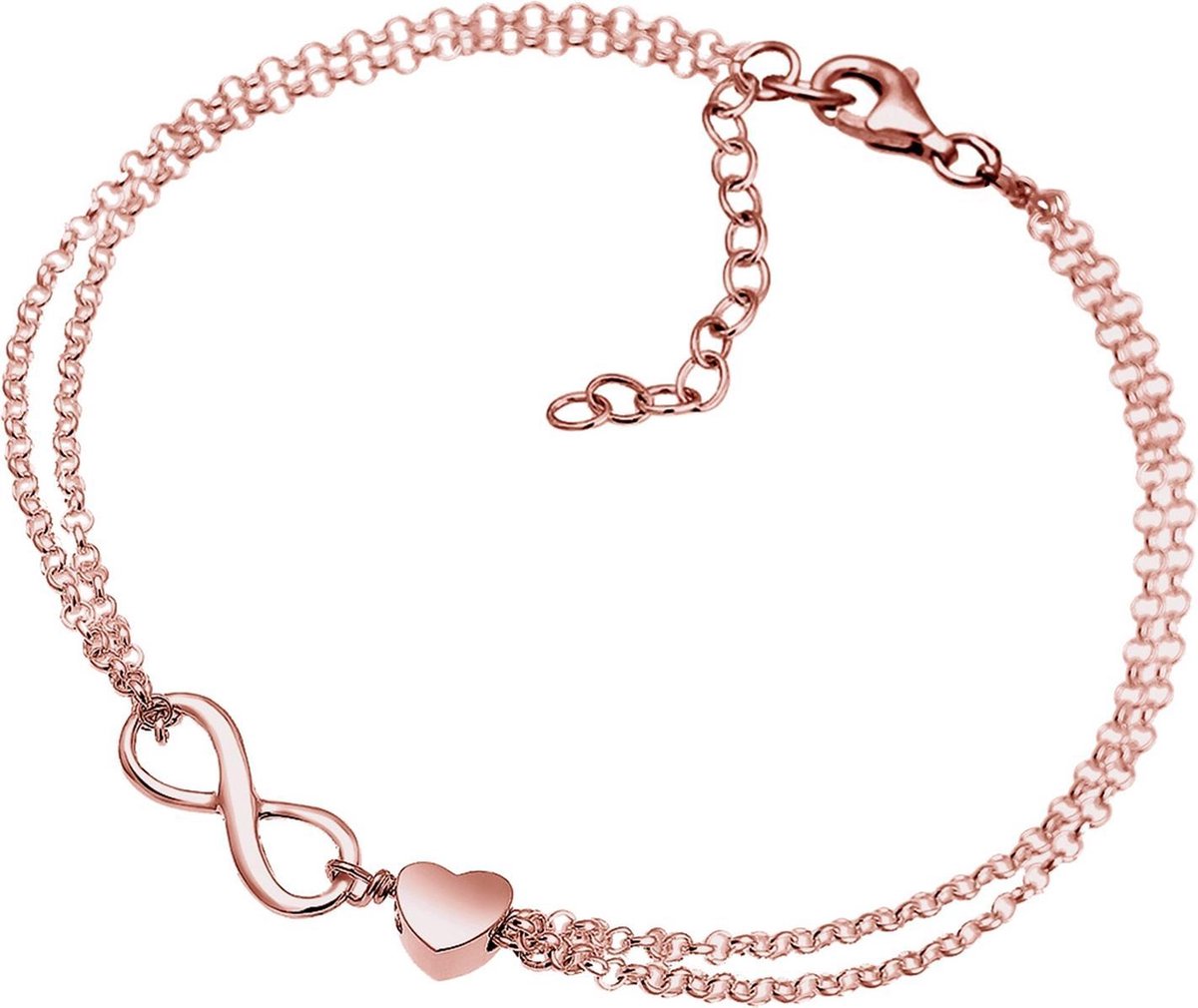 Elli damesarmband 925 zilver One Size Roségoud 32020167