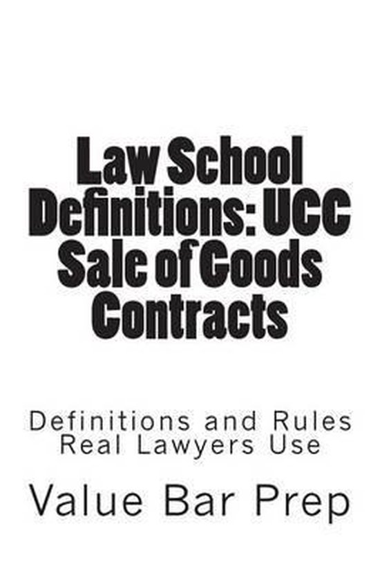 Law School Definitions, Value Bar Prep 9781492987901 Boeken