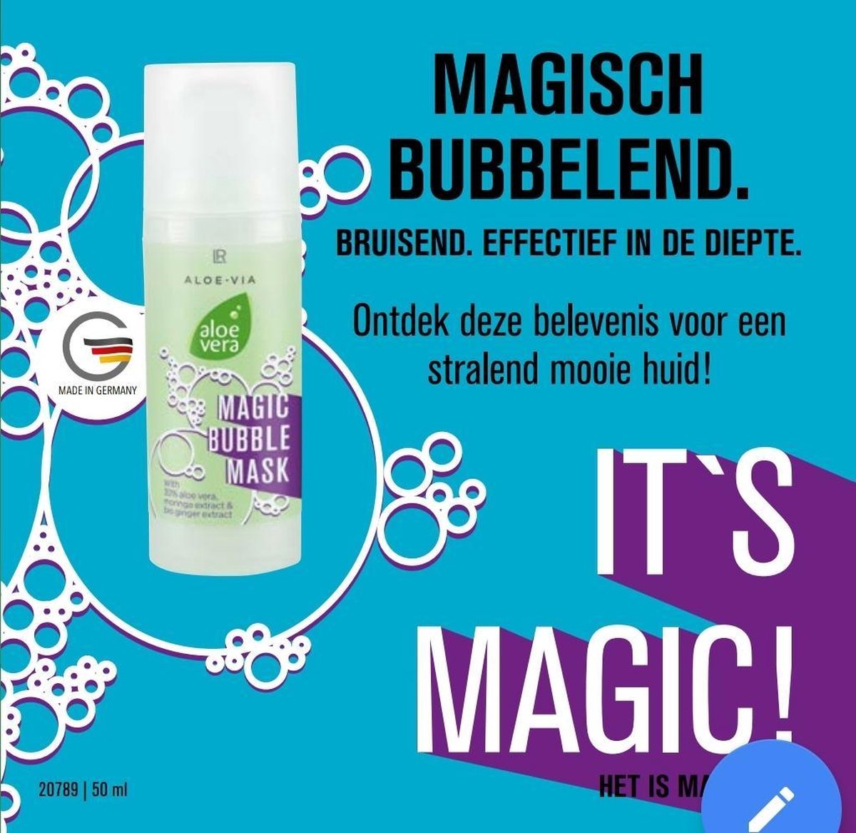 Gezichtsmasker, magische gezichtsmasker, Aloe vera magic bubble mask | bol