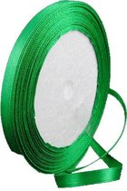 Satijn lint Groen, 6 mm, rol 25 yard (22,85 meter)