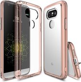 Ringke Fusion LG G5 hoesje doorzichtig Rose Gold