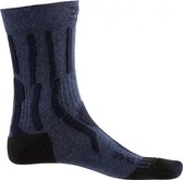X-Socks Trek X Cotton Womens Socks - Blue/Black - 35-36