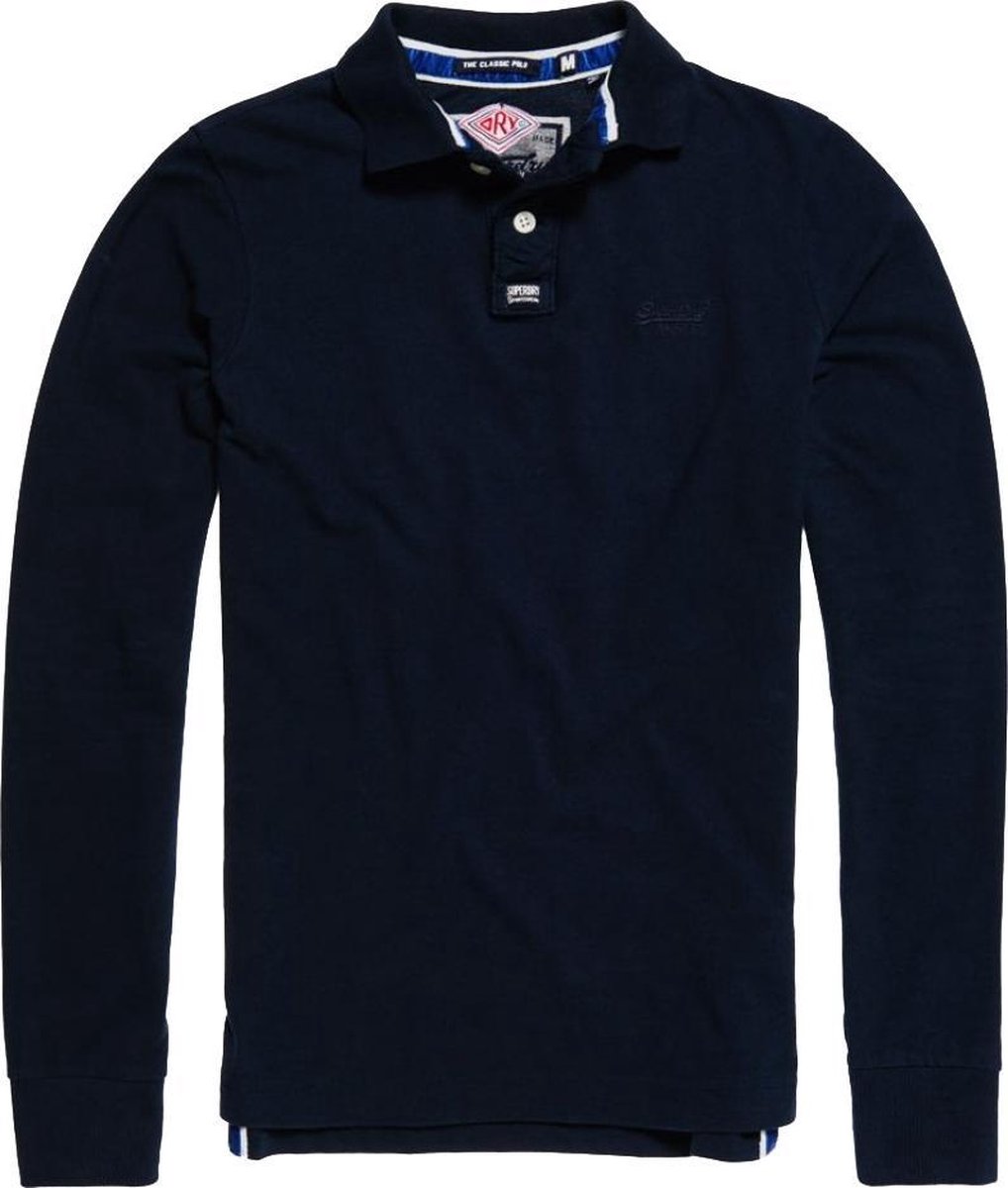 Acht vorm Trouwens Superdry Classic Longsleeve Pique Polo Shirt - Maat L | bol.com