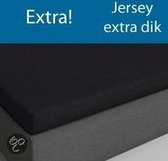 Topper hoeslaken Jersey extra - zwart - (140x200/210 cm)
