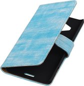 Microsoft Lumia 950 XL - Booktype Wallet Hoesje Mini Slang Turquoise