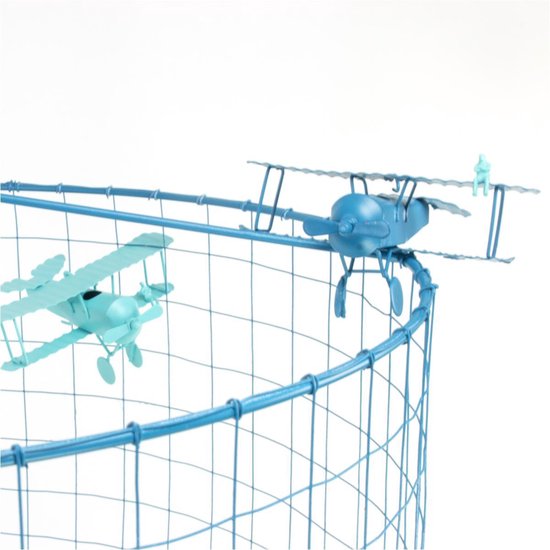 Lamp Vliegtuig-Hanglamp-Kinderkamer-Babykamer-Speelkamer-Petrol-Aqua-Ø40cm. — afbeelding 4