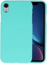 Bestcases Color Telefoonhoesje - Backcover Hoesje - Siliconen Case Back Cover voor iPhone XR - Turquoise