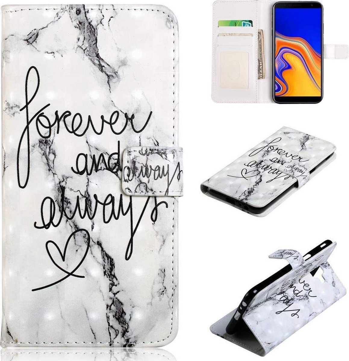 Bookcase Geschikt voor: Motorola G7 Play - Forever and Always - portemonnee hoesje