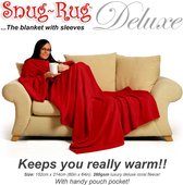 Snug-Rug Deluxe Deken met Mouwen Volwassen - Rood - TV Deken - Plaid - Warmte deken
