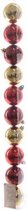 Kerstboom decoratie kerstballen mix goud/rood 10 stuks 6 cm