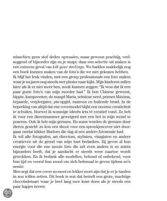 Tekstpagina met informatie over een fotoboek, inclusief een citaat.
