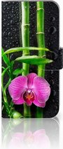 Geschikt voor Samsung Galaxy A40 Hoesje Orchidee