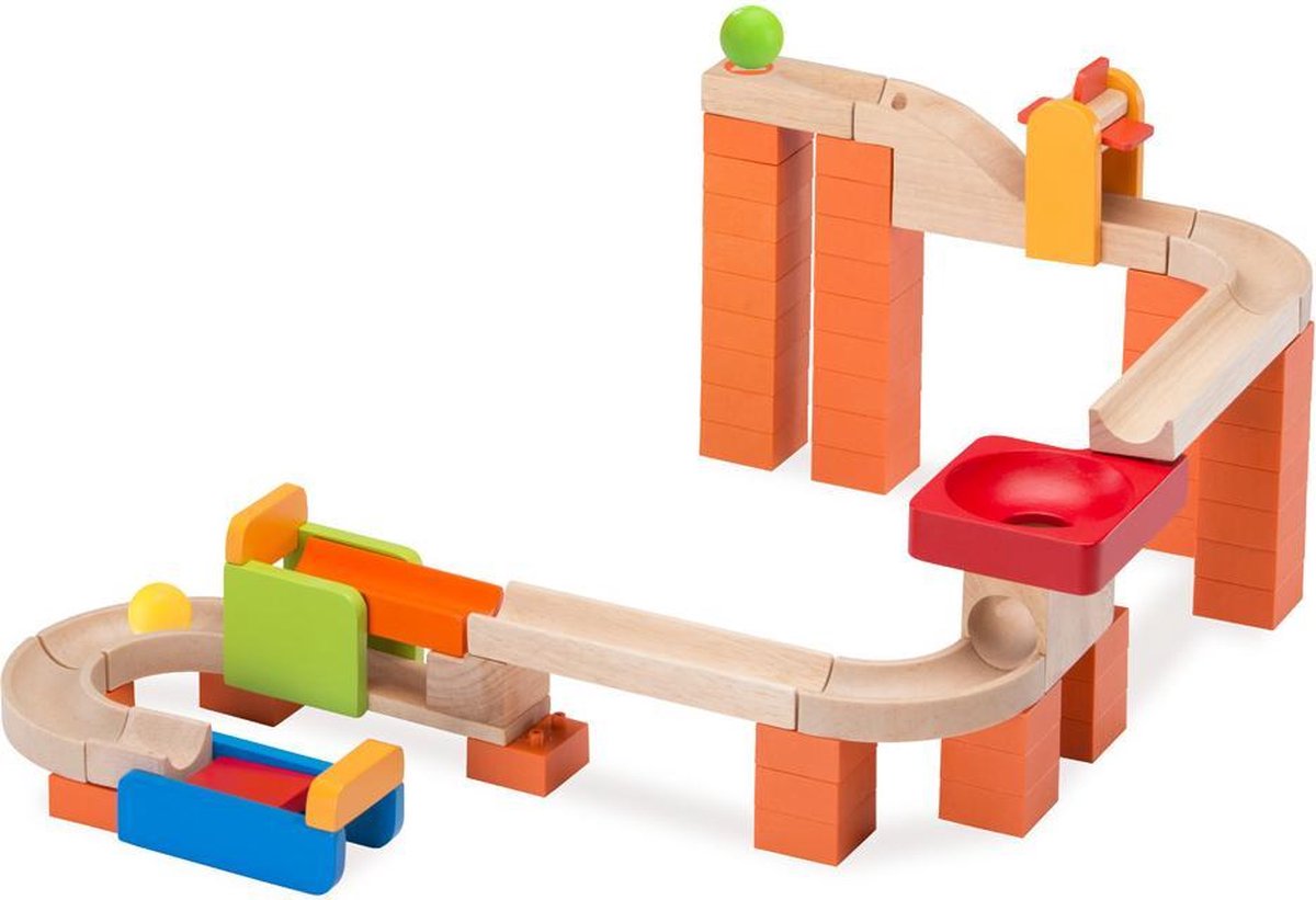 Wonder-World Houten knikkerbaan Spin & Swirl - Bouw je eigen baan