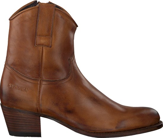 Sendra 16751 Enkellaarsjes - Enkelboots met rits - Dames - Bruin - Maat 38