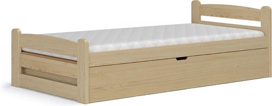 Houten bed met lade 90x200cm