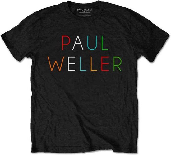 Paul Weller - Multicolour Logo Heren T-shirt - L - Zwart