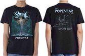 Ghost Heren Tshirt -XL- Lightbringer Popestar Tour Europe 2017 Zwart