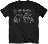 Black Sabbath Heren Tshirt -M- Greyscale Group Zwart