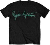 Jane's Addiction Heren Tshirt -S- Script Zwart