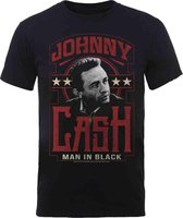 Johnny Cash Heren Tshirt -S- Man In Black Zwart