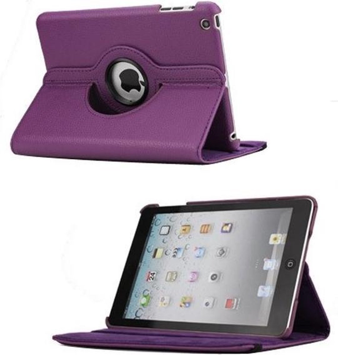 360 graden draaibare hoesje paars iPad 2 3 en 4