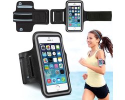 Sport / Hardloop Armband Hoesje Spatwaterdicht – Zwart Sportband – Geschikt voor iPhone X Sport Armband Met Sleutelhouder