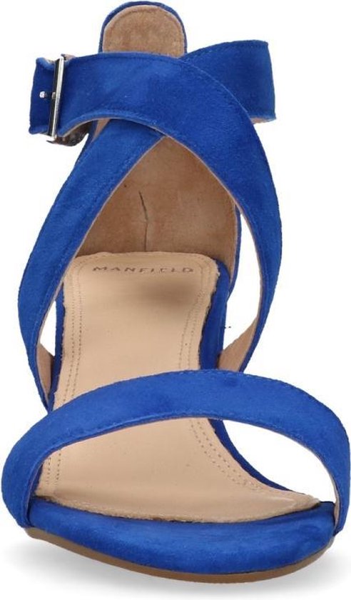 Paragraaf bestuurder ONWAAR Manfield - Dames - Blauwe sandalen met hak - Maat 36 | bol.com