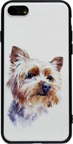 ADEL Siliconen Back Cover Softcase Hoesje Geschikt voor iPhone SE (2022/ 2020)/ 8/ 7 - Yorkshire Terrier Hond