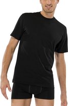 Schiesser Basic Zwart Heren T-shirt Katoen 2-Pack - M