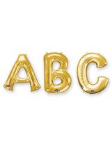 AMSCAN - Goudkleurige grote aluminium letter ballon - Decoratie > Ballonnen