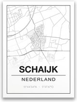 Poster/plattegrond SCHAIJK - A4