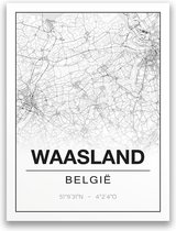 Poster/plattegrond WAASLAND - A4