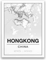 Poster/plattegrond HONGKONG - A4