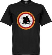 AS Roma Vintage Logo T-Shirt - L