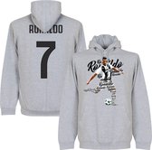 Ronaldo 7 Script Hooded Sweater - Grijs - XXL