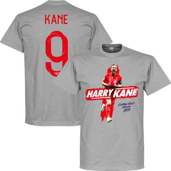 Harry Kane Golden Boot World Cup 2018 T-Shirt - Grijs - XXL