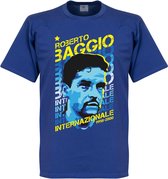 Baggio Inter Milan Portrait T-Shirt - Blauw - XXL