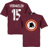 AS Roma Retro Vermaelen 15 T-Shirt - Rood - L