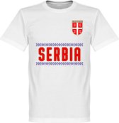 Servië Team T-Shirt - Wit - XL